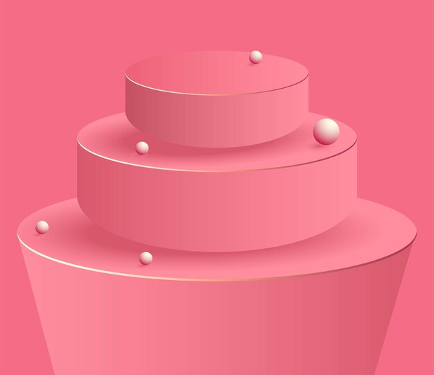 Abstract Vector Rendering 3D-Form zum Platzieren des Produkts