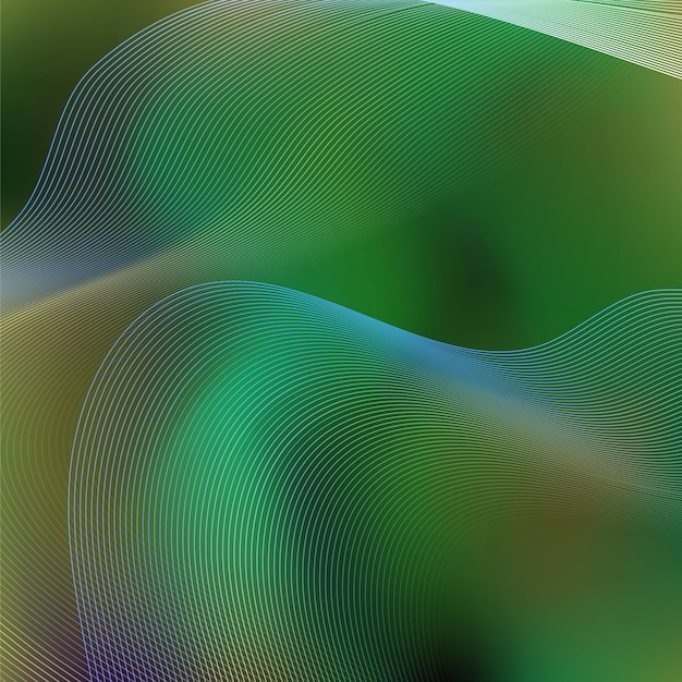 Abstract Wellengrüner Mischvektorhintergrund