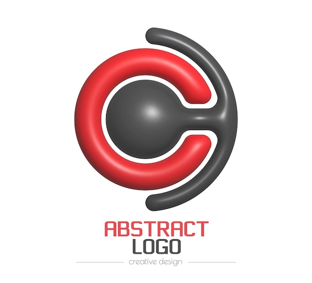 Vektor abstrakt 3d-logo eine vorlage für einen marken-id-aufkleber aufkleber oder piktogram soziale netzwerk-ikonen unternehmensdesign-idee
