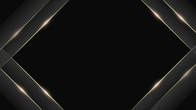 Abstrakt 3D schwarz und gold gradient diagonal geometrischer Hintergrund Moderner futuristischer Hintergrund