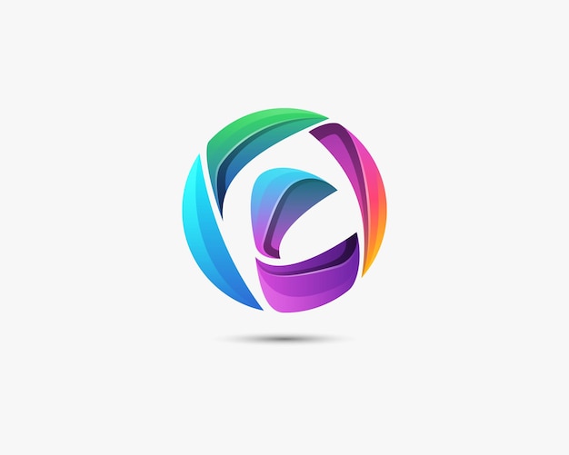 Abstrakt farbenfrohes Global Gradient-Logo