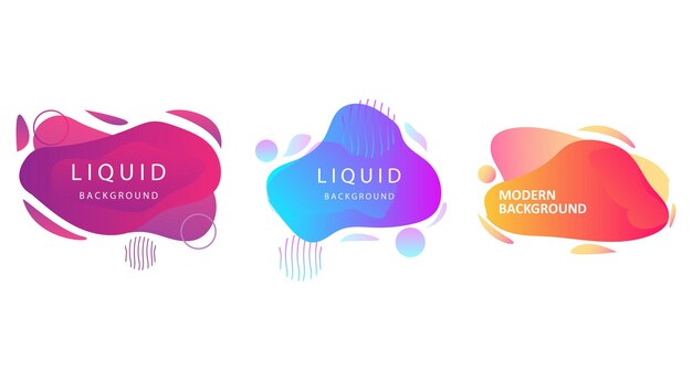 Abstrakt, Flüssigkeit, Logo, Form, Wasser, Farbe, Design, Abstrakt, Modernes, Element, Vektor, Farbig, Gradient, Abbildung, Banner, Abstrakt, Farbverlauf, Flüssig, Form