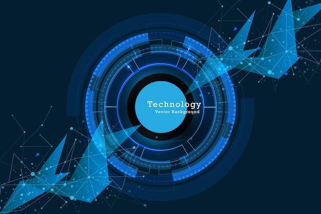 Abstrakt futuristischer Kreis Science Fiction Technologie Innovationskonzept Hintergrund