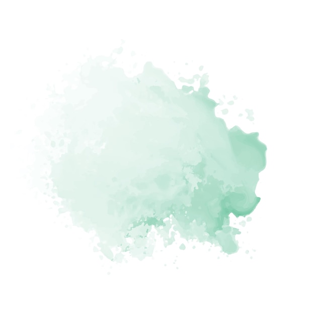 Abstrakt mintgrünes aquarell wasserspritz vektor aquarell textur in minzfarbe