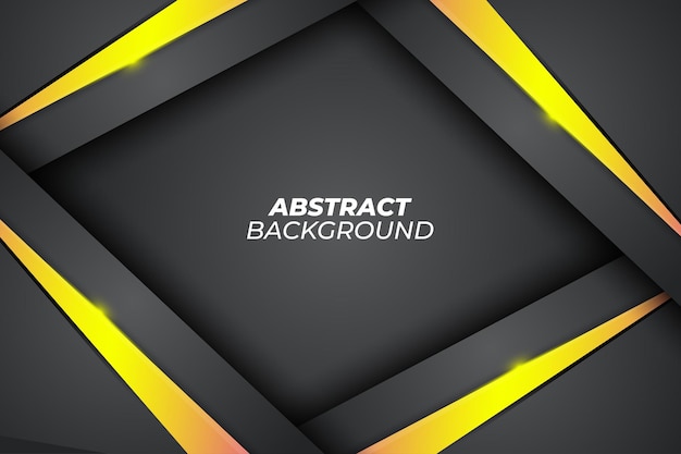 Abstrakt modern mit Designvorlage für gelbe Schicht und dunkelschwarzen Hintergrund Premium-Vektor