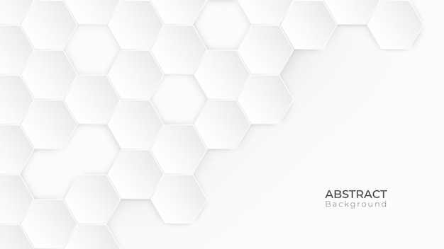 Abstrakt moderner sechseckiger Hintergrund Weißer und grauer Honig geometrische Textur Vektorillustration