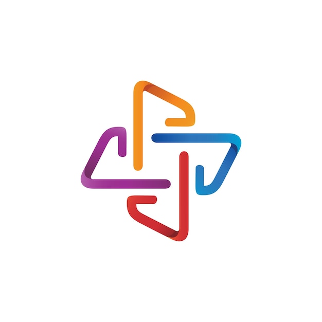 Abstrakt plus Logo-Design-Vektor