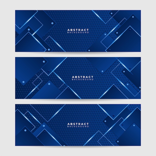 Abstrakt schwarz blau metallisch kohlenstoffneutral überlappen leichtes Hexagon-Mesh-Design moderner futuristischer Luxus-Technologie-Hintergrund Game Tech Wide Banner Vector Illustration
