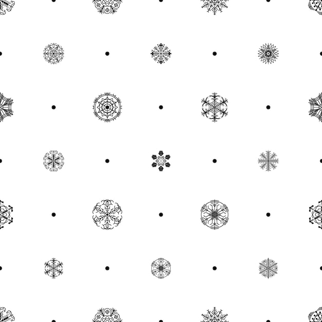 Vektor abstrakt, seamless, muster, winter, schneeflocke, hintergrund, für, weihnachten, neujahr, xmas, dekoration