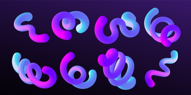Abstrakte 3D-Formillustration mit Gradient