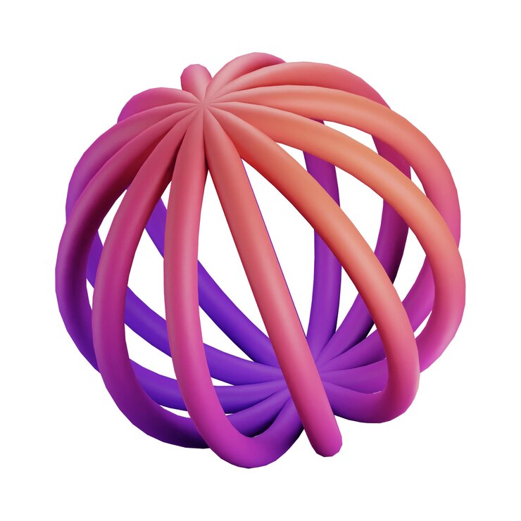 Vektor abstrakte 3d-kugel mit gradienten farben
