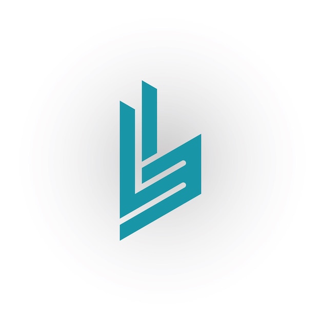Abstrakte Anfangsbuchstaben LM- oder ML-Logo in blauer Farbe isoliert auf weißem Hintergrund