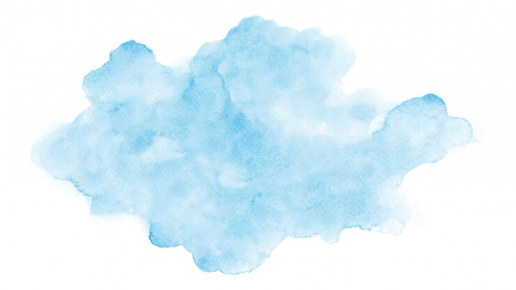 Abstrakte aquarellblaue Wolke