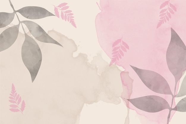Vektor abstrakte aquarellkunst botanische strichzeichnungen tapete hintergrundvektor luxuriöser cover-pinselstil