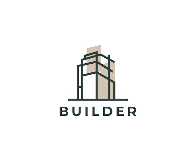 Abstrakte Architekt-Gebäude-Logo-Design-Vorlage