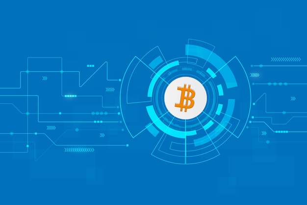 Abstrakte Bitcoin-Krypto-Währung blockchain Technologie Hintergrund Illustration