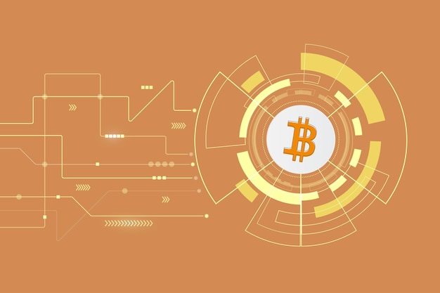 Abstrakte Bitcoin-Krypto-Währung blockchain Technologie Hintergrund Illustration