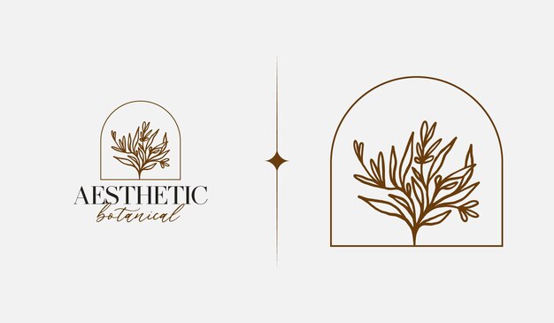 Abstrakte blatt-blume-baum-logo-vorlage universelles kreatives premium-symbol vektor-illustration kreative minimale designvorlage symbol für corporate business identity