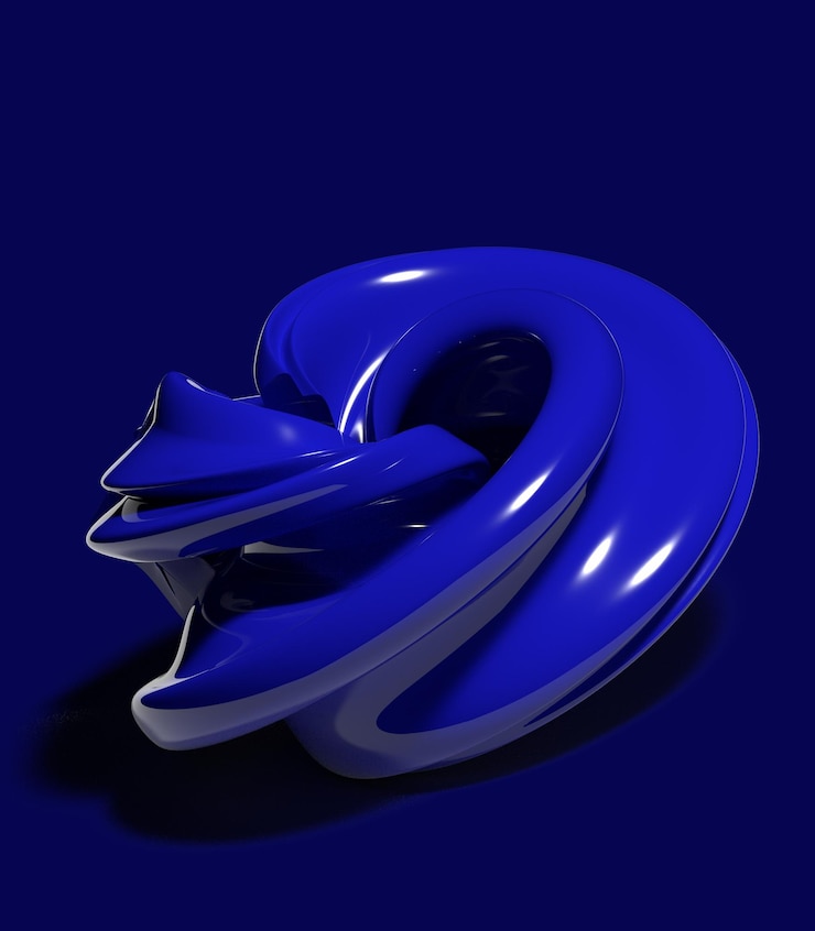 Vektor abstrakte blaue 3d-formen für design