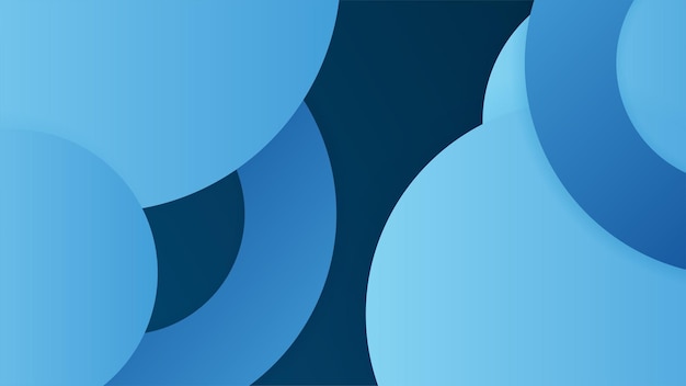 Abstrakte blaue Formen Hintergrund mit Kreisen und moderner Technologie geometrisches Muster Vektor abstraktes grafisches Design Banner Muster Präsentation Hintergrund Web-Vorlage