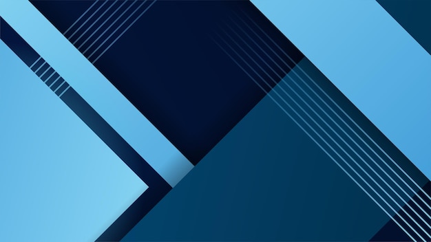 Abstrakte blaue Formen Hintergrund mit Linie Quadrat und moderne Technologie geometrisches Muster Vektor abstraktes grafisches Design Banner Muster Präsentation Hintergrund Web-Vorlage