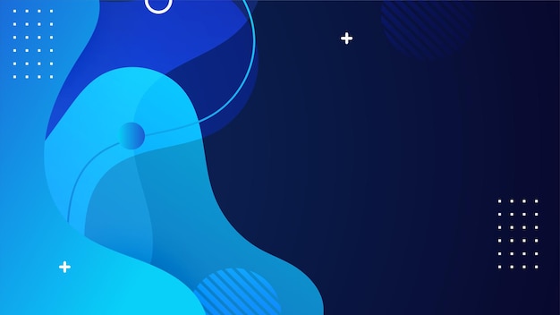 Abstrakte blaue Formen Hintergrund mit Wellen und moderner Technologie geometrisches Muster Vektor abstraktes grafisches Design Banner Muster Präsentation Hintergrund Web-Vorlage
