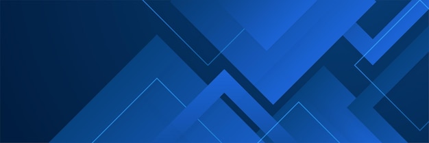 Abstrakte blaue geometrische Banner-Design-Hintergrund