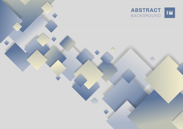 Abstrakte blaue geometrische Quadratüberschneidung