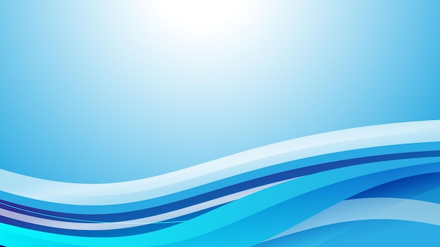 abstrakte blaue Gradient-Hintergrundwellenlinien
