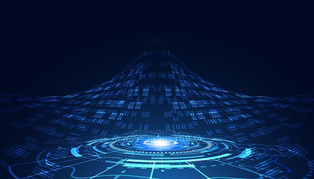 Abstrakte Blockchain-Technologie-Kryptowährung und Fintech-Quadratwürfel-Kryptooperationen