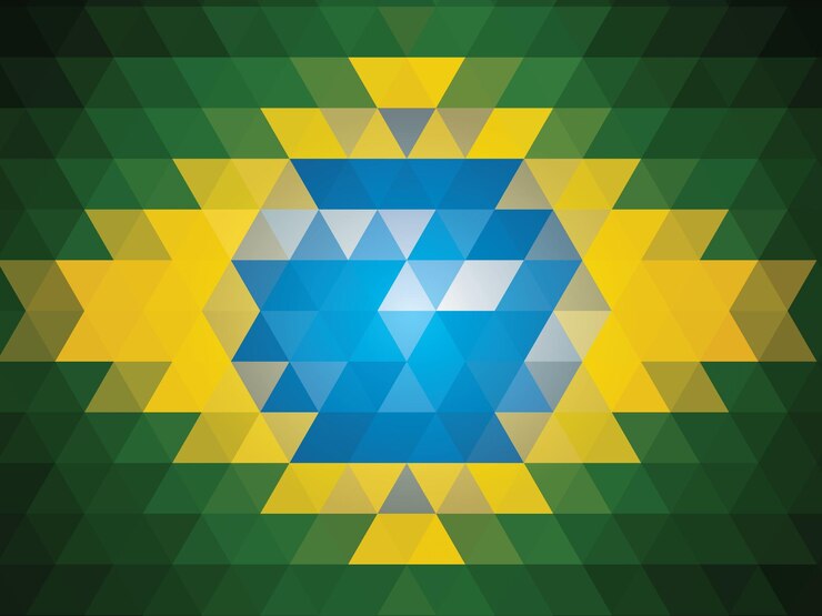Vektor abstrakte brasilien-flagge