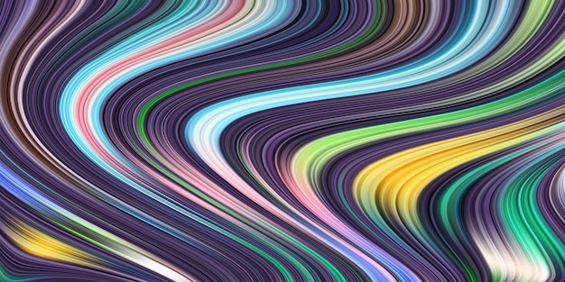 Abstrakte bunte künstlerische Linie wellig