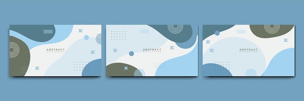 Abstrakte bunte Memphis flache geometrische Formen Hintergrund Abstrakte Komposition mit Linien Quadrat Punkt Dreieck Kreis und gewellten flachen Stil Design für Poster-Präsentationskarten-Cover-Banner