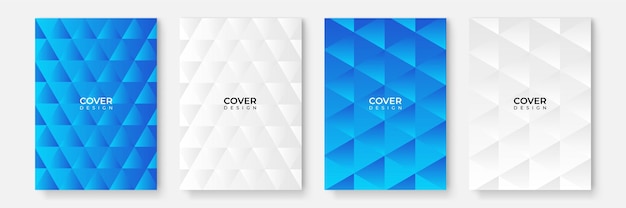 Vektor abstrakte business-cover-kollektion mit geometrischen formen