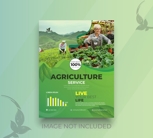 Abstrakte Business-Flyer-Vorlage oder kreatives Landwirtschaftsdesign