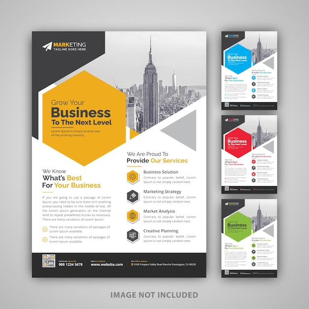 Vektor abstrakte corporate business flyer design-vorlage