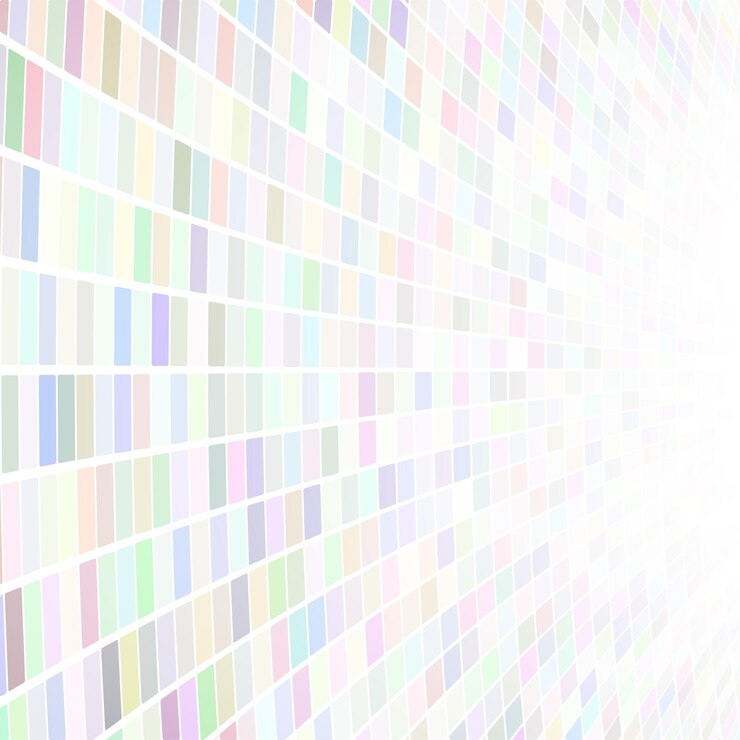 Vektor abstrakte darstellung von kleinen bunten quadraten oder pixeln auf weißem hintergrund