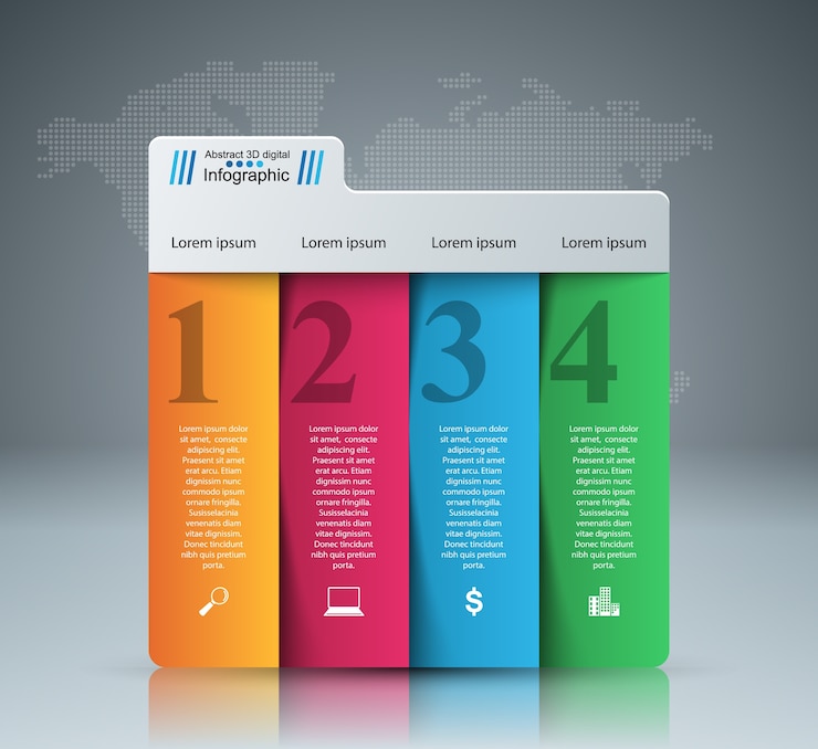Vektor abstrakte digitale illustration 3d infographic.
