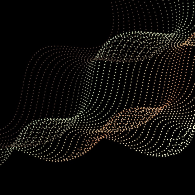 Abstrakte digitale Welle von bewegten Teilchen