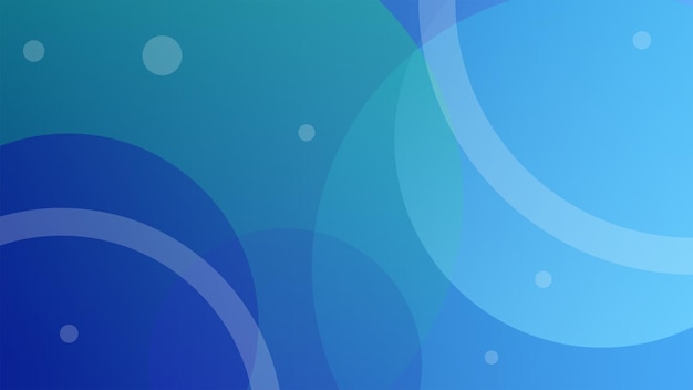 abstrakte einfache moderne blaue und grüne runde Tapetenhintergrund-Vektorillustration