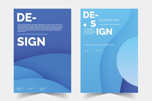 Abstrakte elegante blaue Poster-Hintergrund-Design-Vorlagen