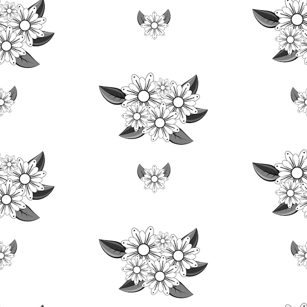 Abstrakte Eleganz des Webs nahtloses Muster mit blumigem Hintergrund