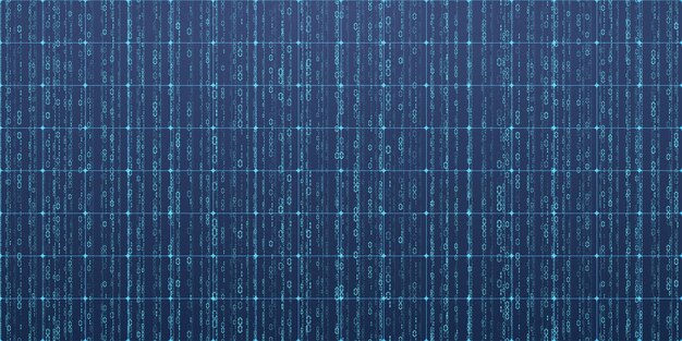 Abstrakte fallende Ziffern Digitaler Code Regen in einem Matrix-inspirierten futuristischen Stil Vektorillustration