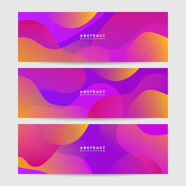 Abstrakte farbenfrohe Polygon-Banner-Design-Vorlage Farbenfrohe Tech-Web-Banner mit geometrischen Formen Hintergrund und Gradientfarben Vektorgrafik-Design Banner-Muster Präsentation Hintergrund