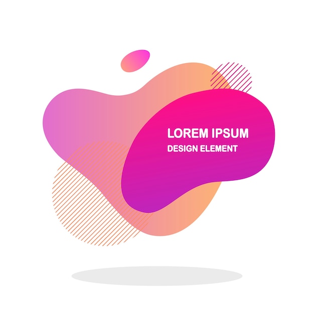 Abstrakte flüssige Form lokalisiert auf weißem Hintergrund.