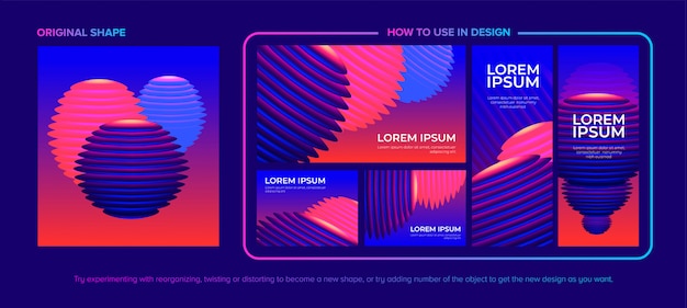 Abstrakte form mit design pack