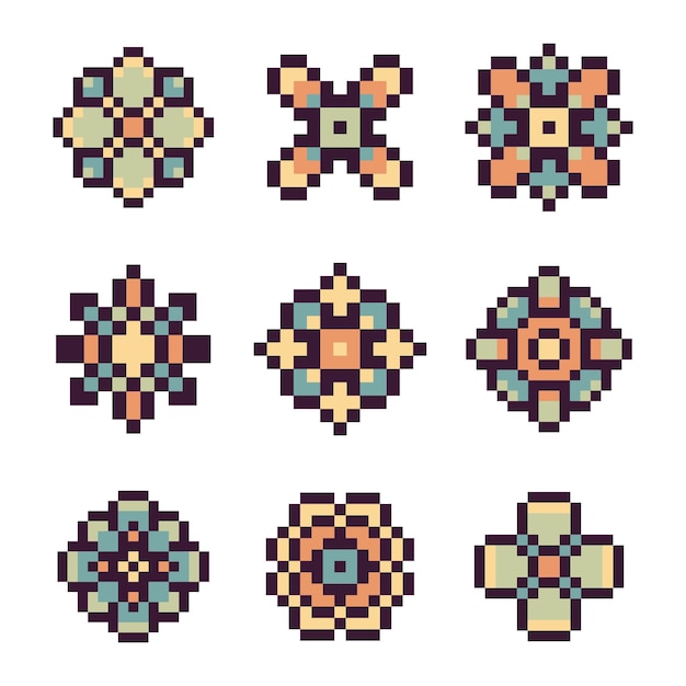 abstrakte Form Retro-Pixelkunst