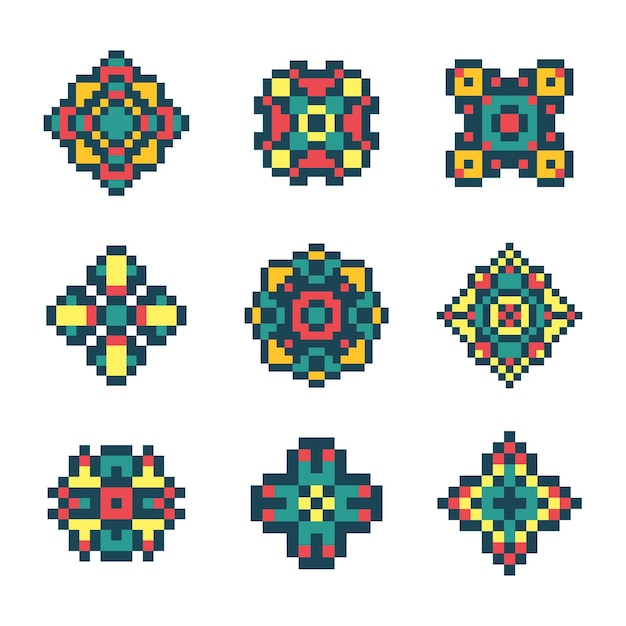 abstrakte Form Retro-Pixelkunst