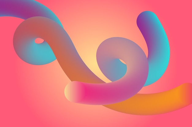 Abstrakte Formen mit weichem Gradient Hintergrund