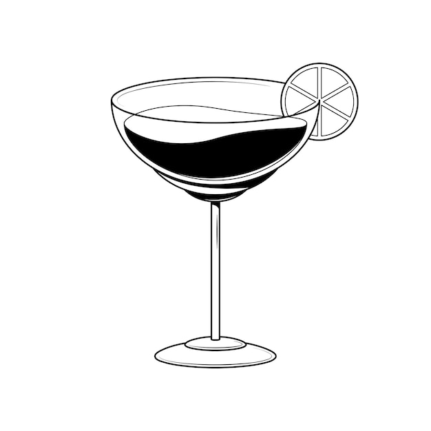 Vektor abstrakte gekritzel-elemente hand gezeichnetes getränk-flüssiges getränk-cocktail-alkohol-skizzen-vektor-designstil
